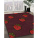 Machine Washable Transitional Saffron Red Rug in a Family Room, wshpat2655org