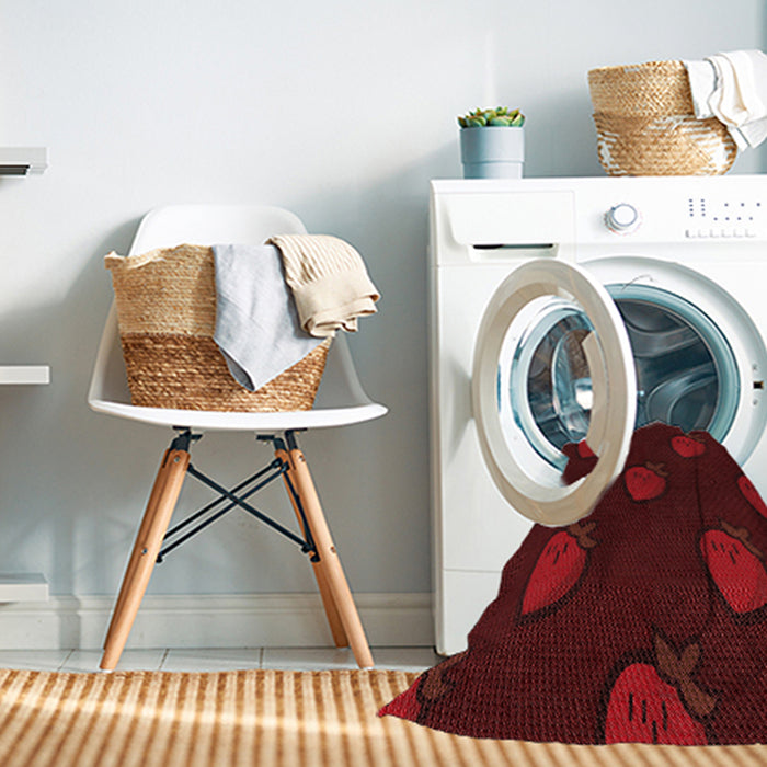 Machine Washable Transitional Red Rug in a Washing Machine, wshpat2655rd
