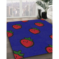 Patterned Deep Purple Novelty Rug, pat2655