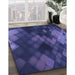 Machine Washable Transitional Blue Rug in a Family Room, wshpat2656blu