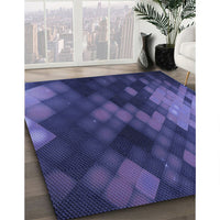 Patterned Blue Rug, pat2656blu