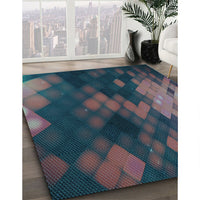 Patterned Rat Gray Rug, pat2656lblu