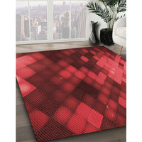 Patterned Red Rug, pat2656rd