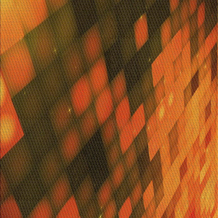 Patterned Saffron Red Rug, pat2656yw