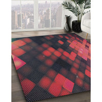 Patterned Raspberry Purple Novelty Rug, pat2656