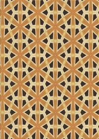 Machine Washable Transitional Dark Bisque Brown Rug, wshpat2657brn