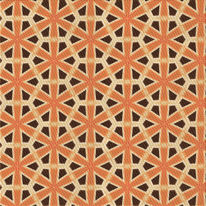 Round Machine Washable Transitional Yellow Orange Rug, wshpat2657org