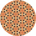 Square Patterned Yellow Orange Rug, pat2657org
