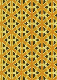 Machine Washable Transitional Bright Gold Yellow Rug, wshpat2657yw