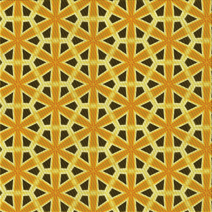 Round Machine Washable Transitional Bright Gold Yellow Rug, wshpat2657yw