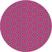 Square Patterned Deep Pink Rug, pat2658pur