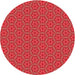 Square Patterned Red Rug, pat2658rd