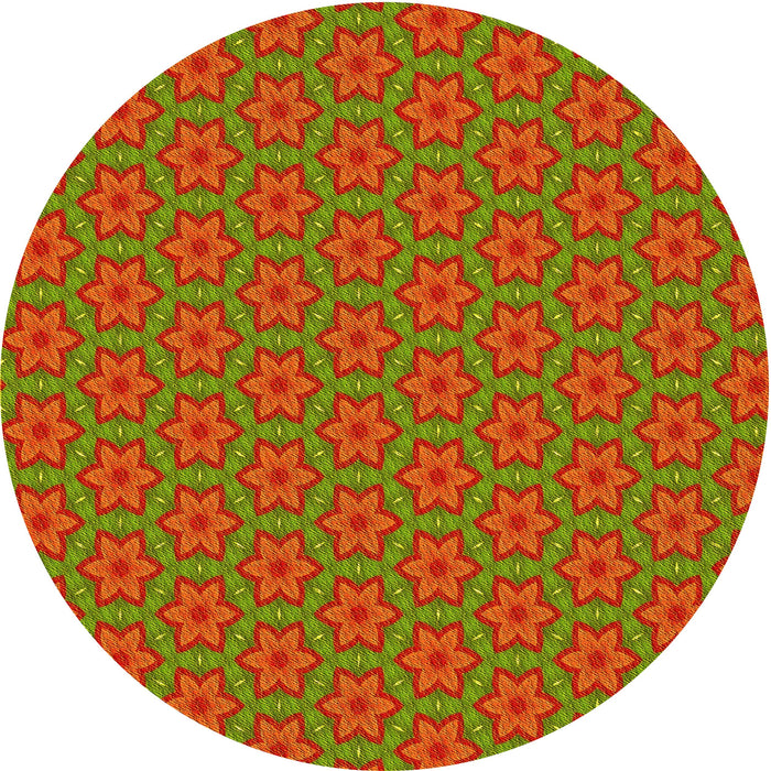 Square Machine Washable Transitional Dark Yellow Green Rug in a Living Room, wshpat2658yw