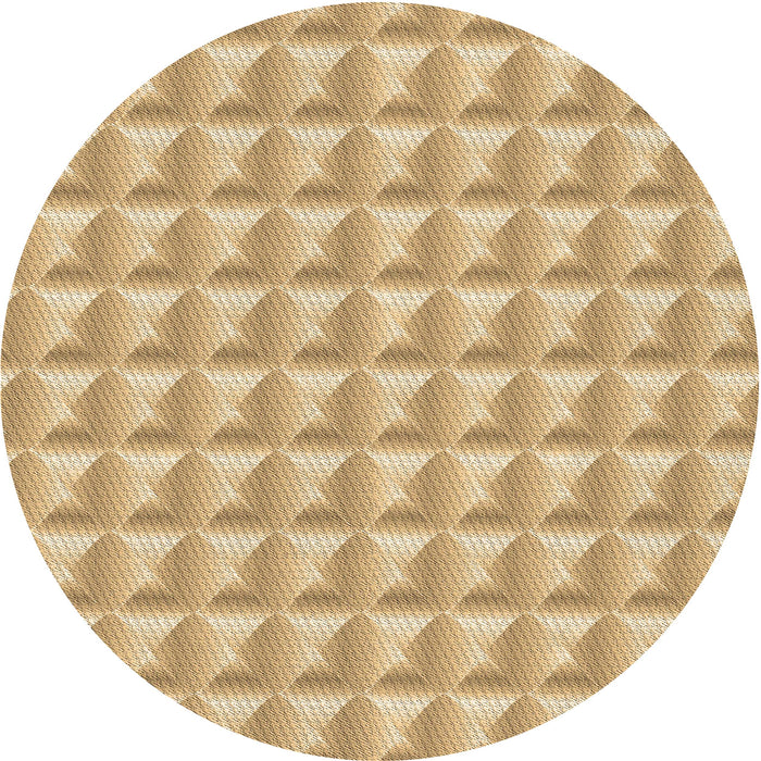 Square Patterned Cinnamon Brown Rug, pat2659brn