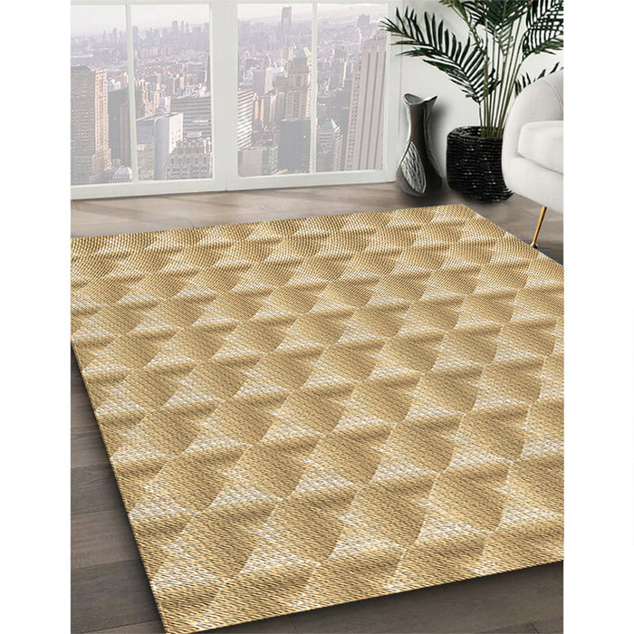 Machine Washable Transitional Cinnamon Brown Rug in a Family Room, wshpat2659brn