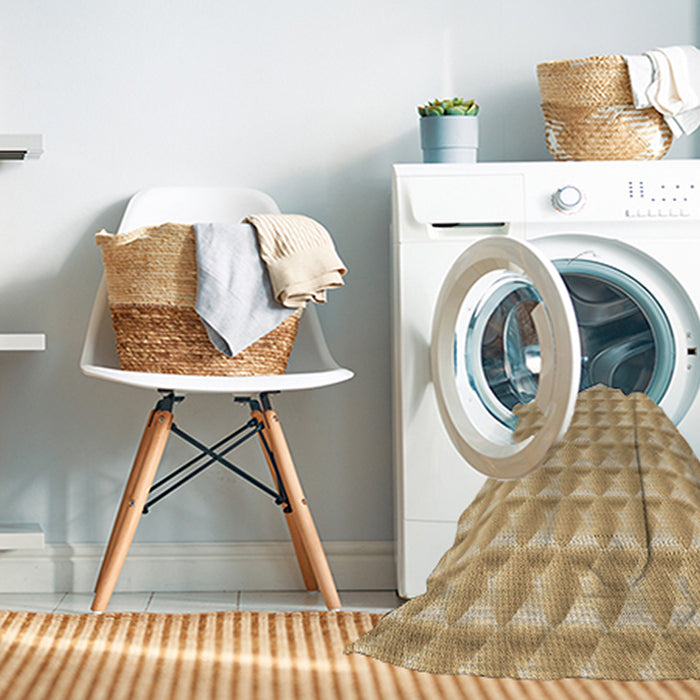 Machine Washable Transitional Cinnamon Brown Rug in a Washing Machine, wshpat2659brn
