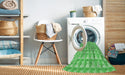 Machine Washable Transitional Neon Green Rug in a Washing Machine, wshpat2659grn