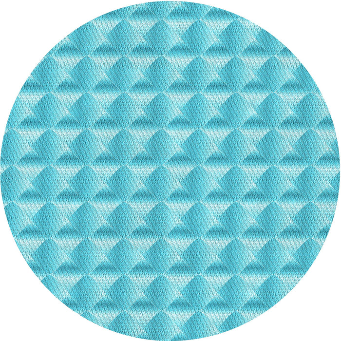 Square Machine Washable Transitional Bright Turquoise Blue Rug in a Living Room, wshpat2659lblu