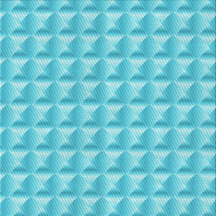 Round Patterned Bright Turquoise Blue Rug, pat2659lblu