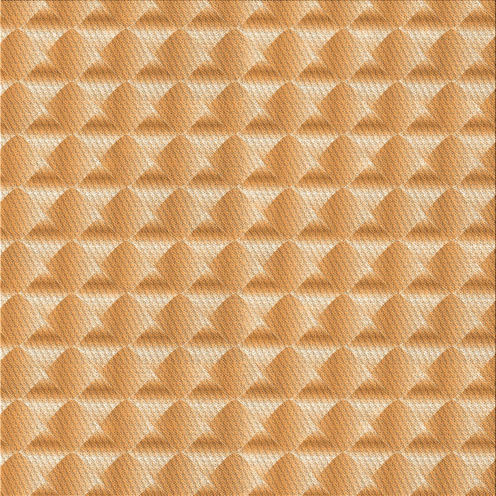 Round Patterned Yellow Orange Rug, pat2659org