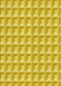 Machine Washable Transitional Yellow Rug, wshpat2659yw