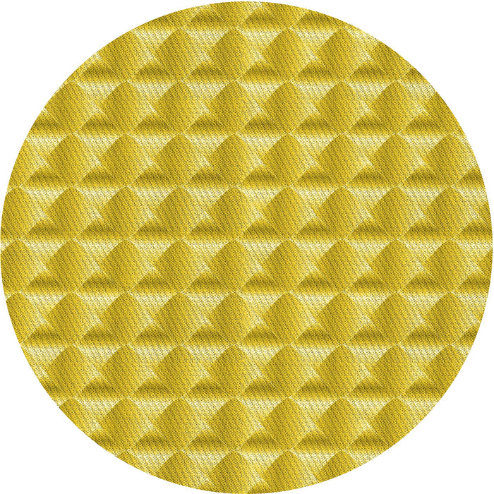 Square Patterned Yellow Rug, pat2659yw
