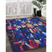 Machine Washable Transitional Purple Rug in a Family Room, wshpat265