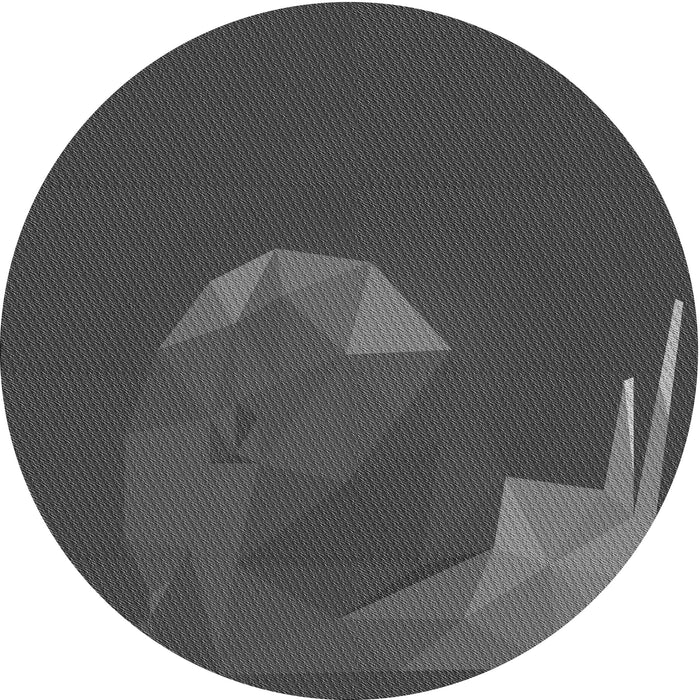 Square Patterned Smokey Gray Rug, pat266gry