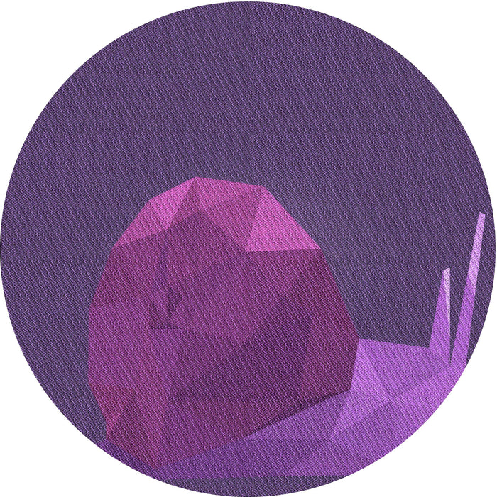 Square Patterned Dark Magenta Purple Rug, pat266pur