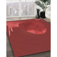 Patterned Red Rug, pat266rd