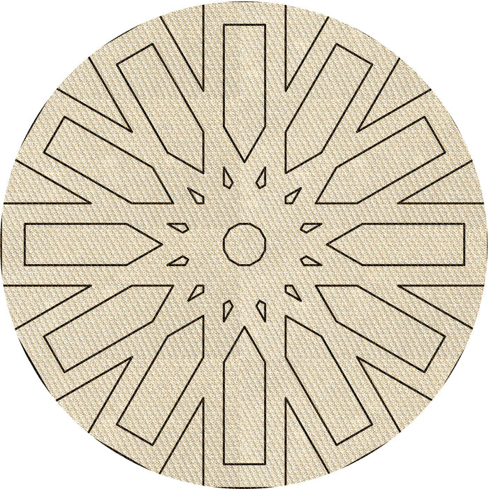 Square Patterned Moccasin Beige Rug, pat2660brn