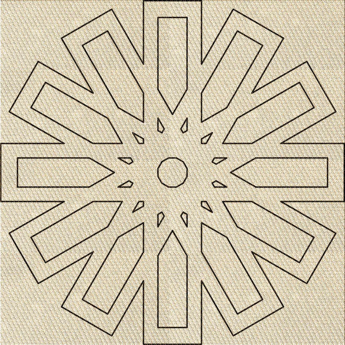 Round Patterned Moccasin Beige Rug, pat2660brn