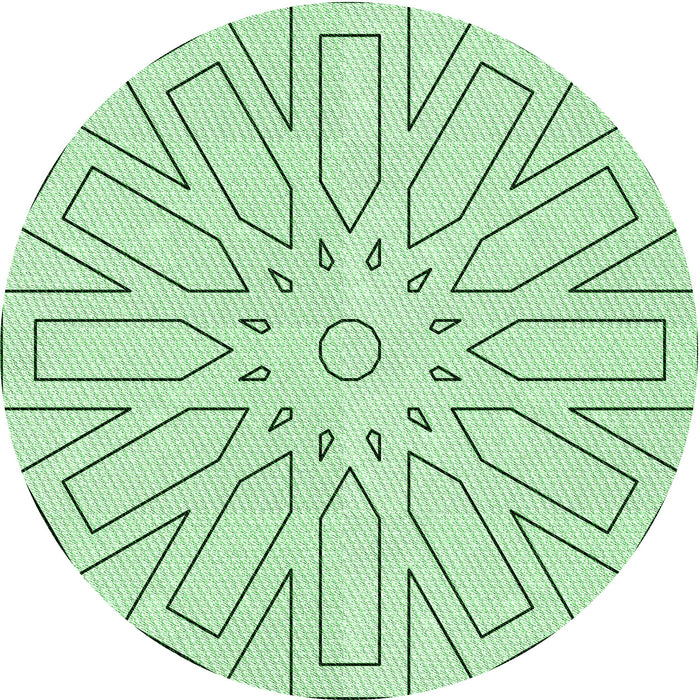 Square Patterned Mint Green Rug, pat2660grn