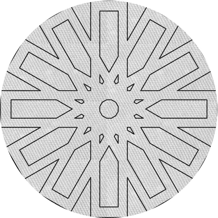 Square Patterned Platinum Gray Rug, pat2660gry