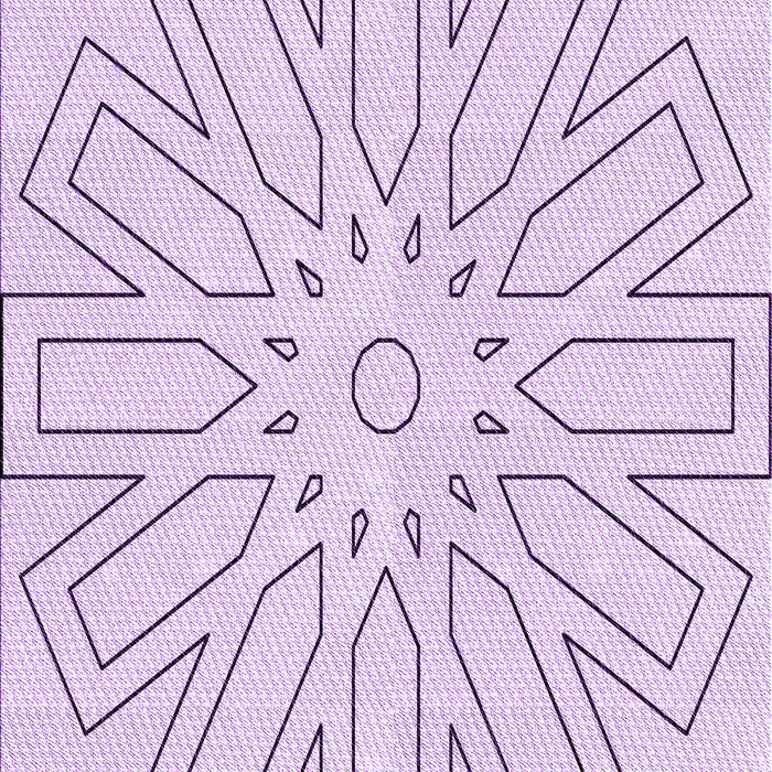 Machine Washable Transitional Orchid Purple Rug, wshpat2660pur