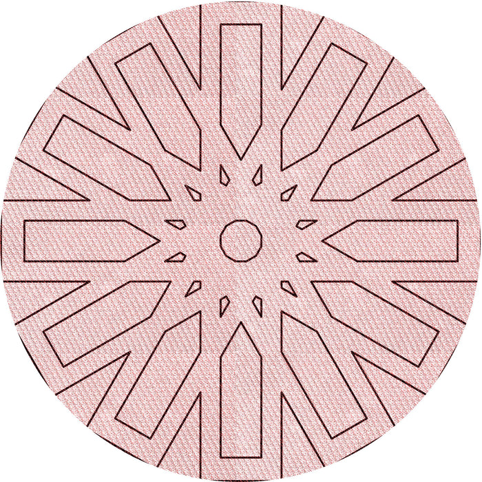 Square Patterned Pink Rug, pat2660rd