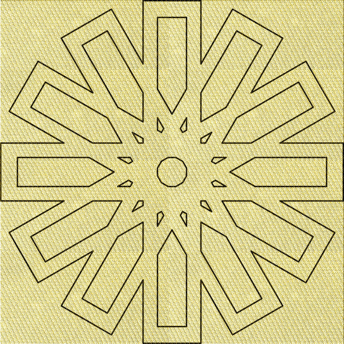 Round Machine Washable Transitional Yellow Rug, wshpat2660yw