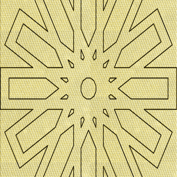 Patterned Yellow Rug, pat2660yw