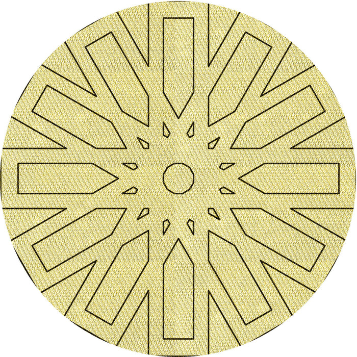 Square Patterned Yellow Rug, pat2660yw