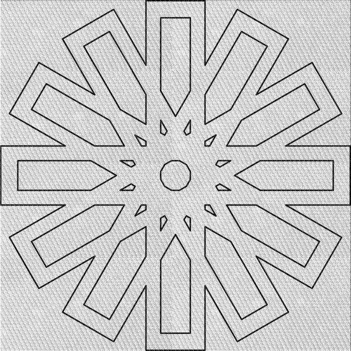 Square Patterned Off-White Novelty Rug, pat2660