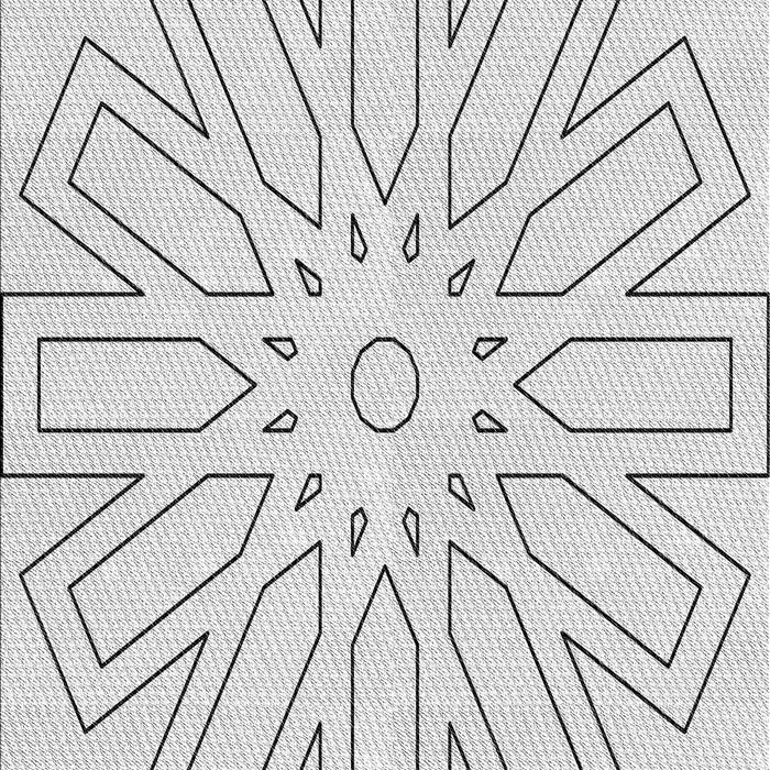 Patterned Off-White Novelty Rug, pat2660