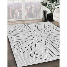 Machine Washable Transitional White Smoke Rug in a Family Room, wshpat2660