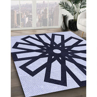 Patterned Blue Rug, pat2661blu