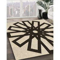 Patterned Golden Blonde Gold Rug, pat2661brn