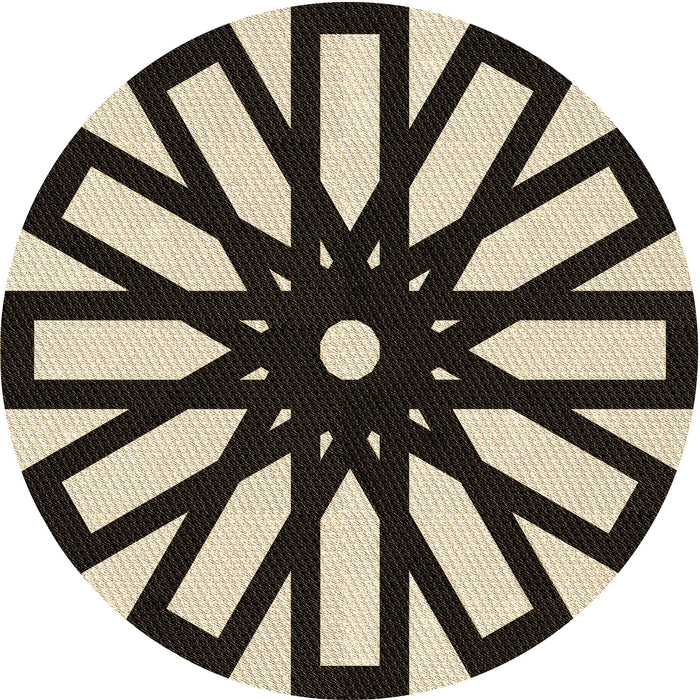 Square Patterned Golden Blonde Gold Rug, pat2661brn