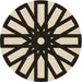 Square Patterned Golden Blonde Gold Rug, pat2661brn