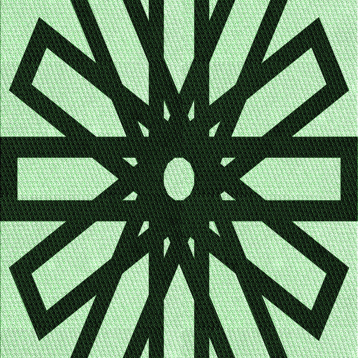 Patterned Dark Forest Green Rug, pat2661grn