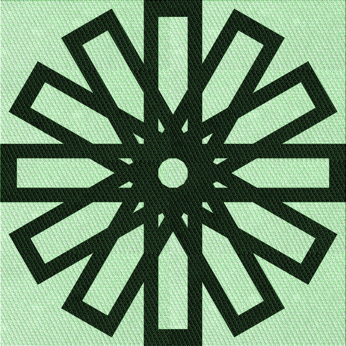 Round Patterned Dark Forest Green Rug, pat2661grn