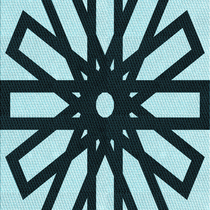 Patterned Deep-Sea Blue Rug, pat2661lblu