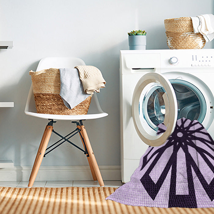 Machine Washable Transitional Blossom Pink Rug in a Washing Machine, wshpat2661pur